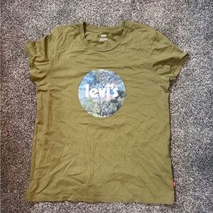 Levi's Olive Green Graphic T-Shirt - women's size large